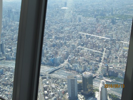 スカイツリー展望回廊（450m）からの眺め